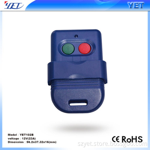 12V 2 channel fixed code remote switch for Garage Door YET102B